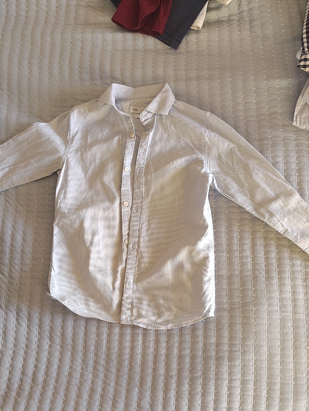 Zara Boys Light Blue Button-Down Shirt